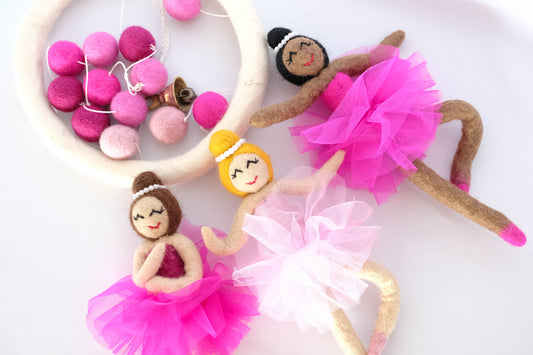 International Dance School of Ballet Ballerina Felt Mobile