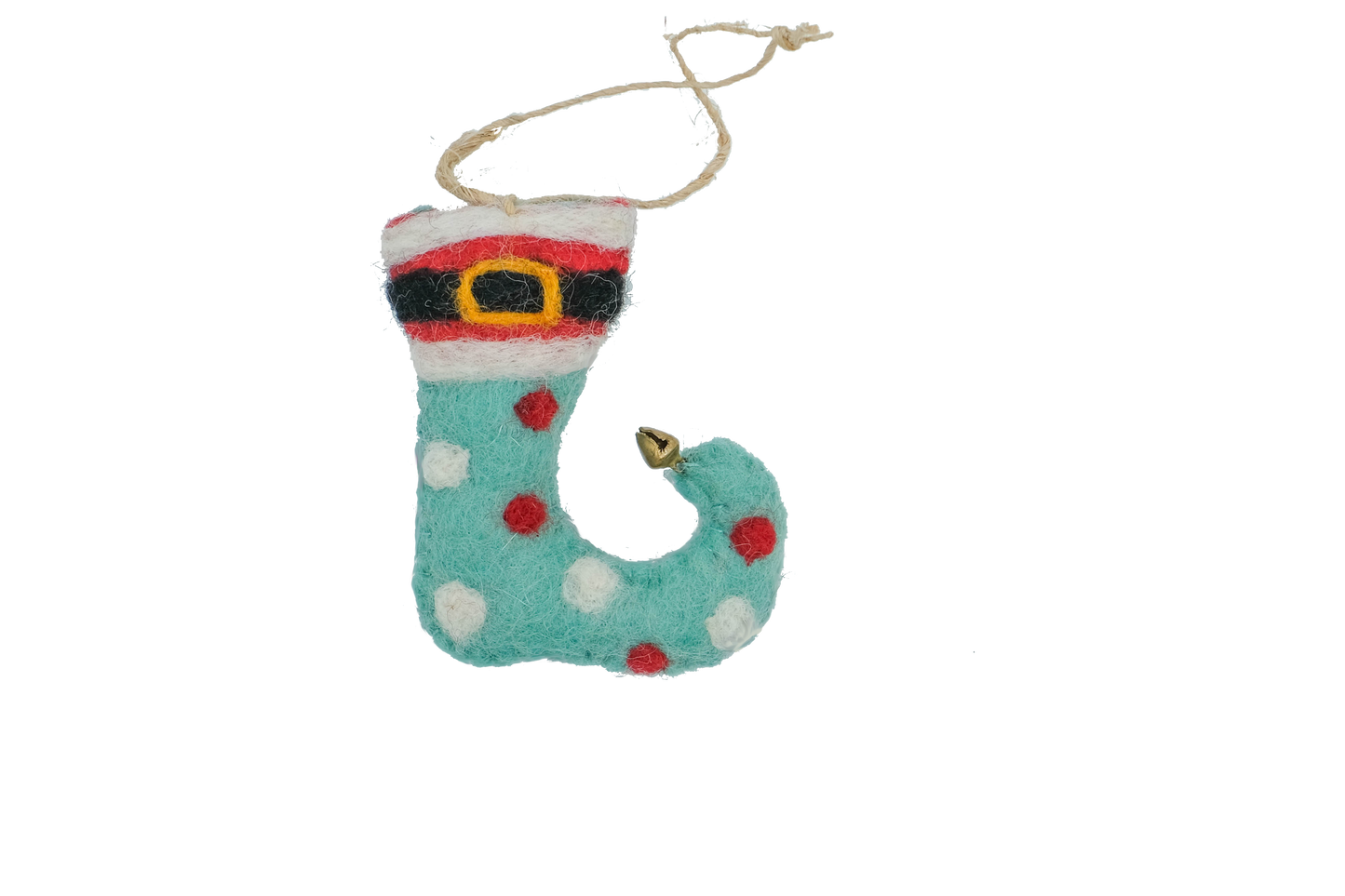 Retro Elf Stocking Felt Christmas Tree Ornament