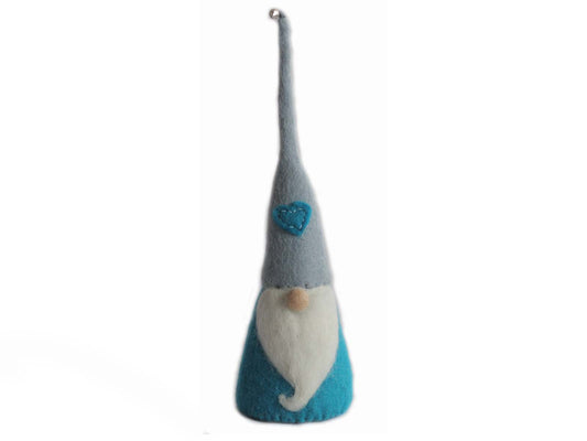 Merry Winter Blue Table Top Gnome