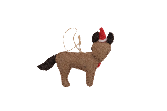 German Shepard Santa Dog Wool Felt Classic Ornament