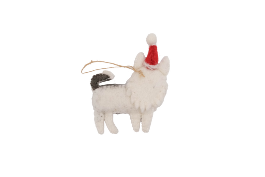 Husky Santa Dog Wool Felt Classic Ornament
