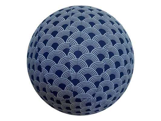 65cm Balance Ball / Yoga Ball Cover: Indigo Fan