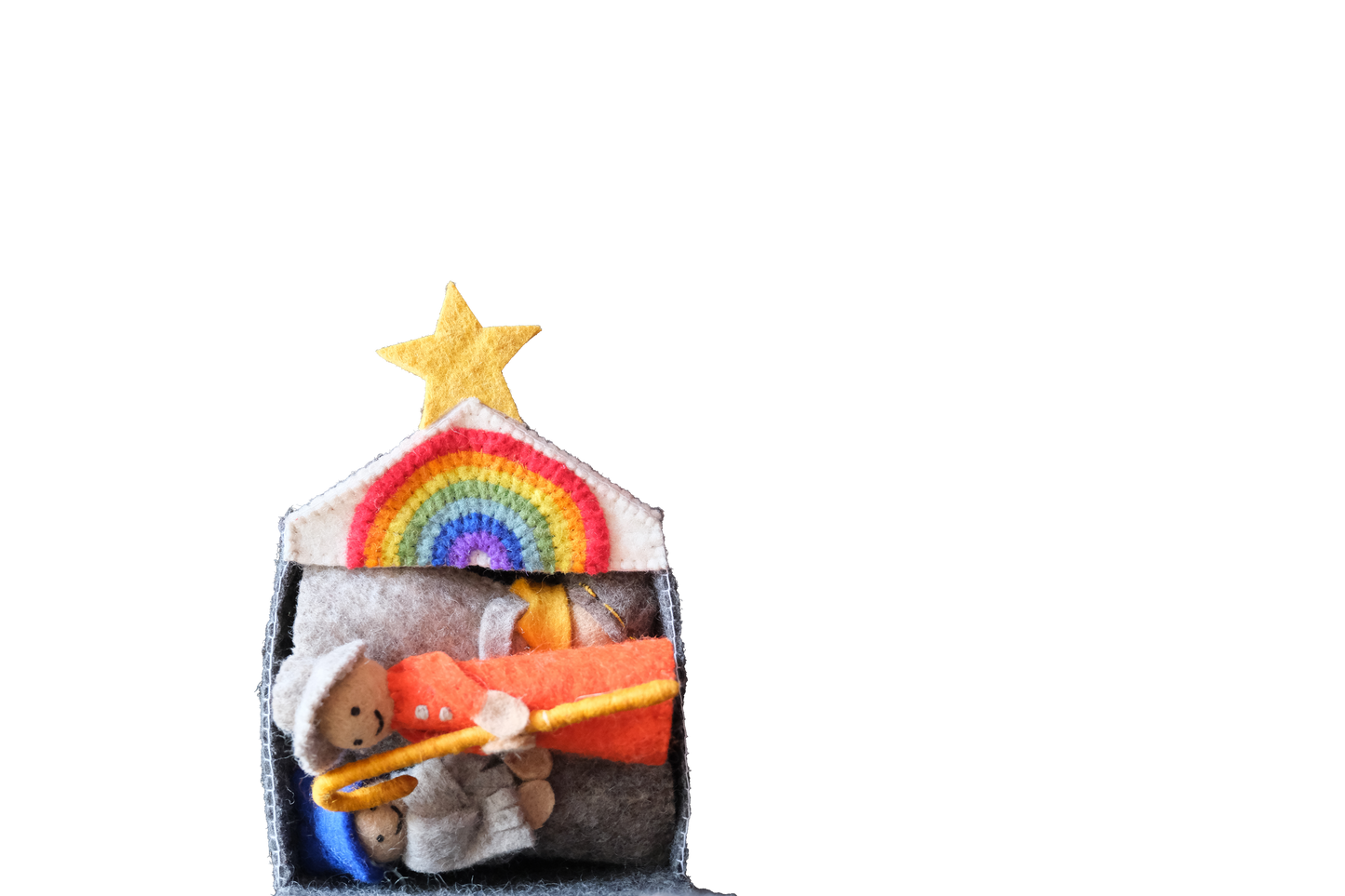 Felt Rainbow Nativity Set
