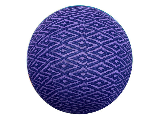 55cm Balance Ball / Yoga Ball Cover: Deep Midnight Purple Ikat