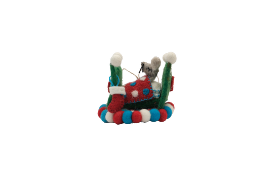 Snug for Santa Mouse Felt Christmas Tree Ornaments
