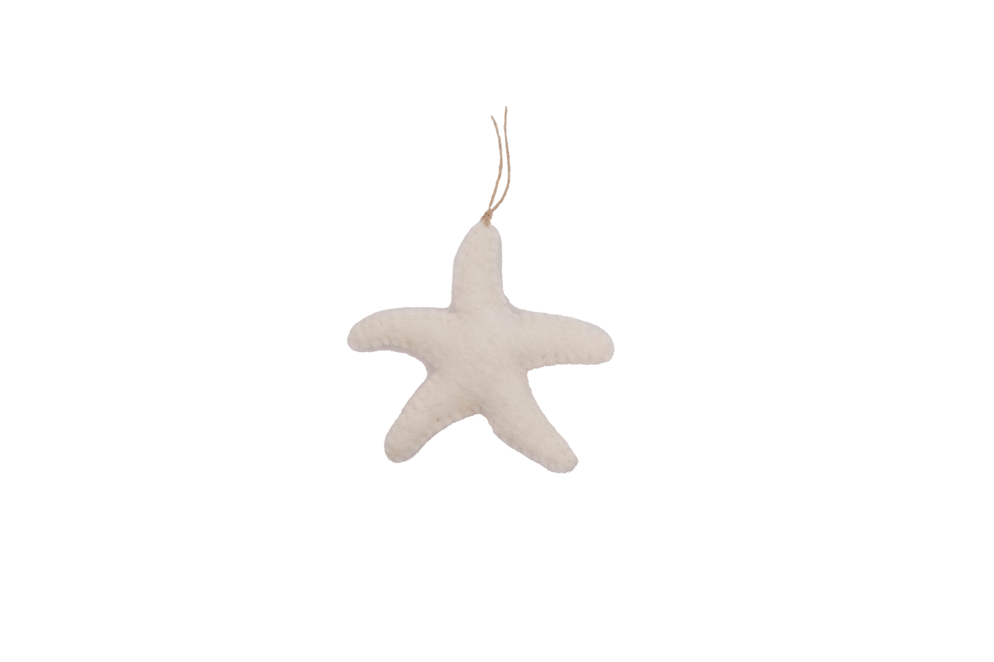 Shark Santa and Holiday Starfish Felt Ornaments-set of 2