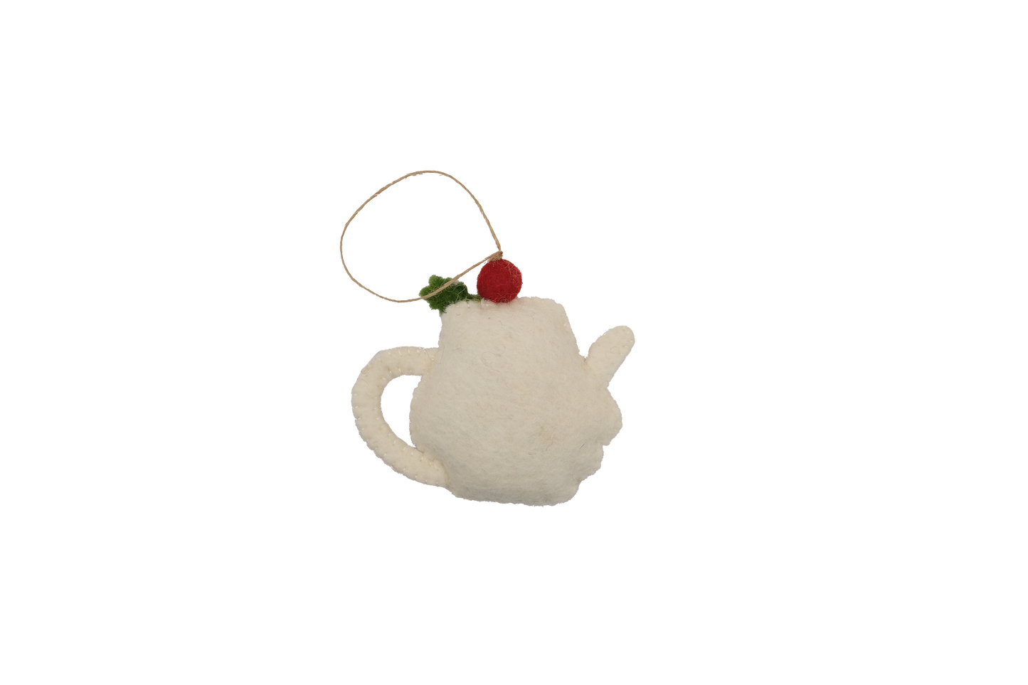 Holiday Teapot Wool Felt Christmas Tree Classic Ornament