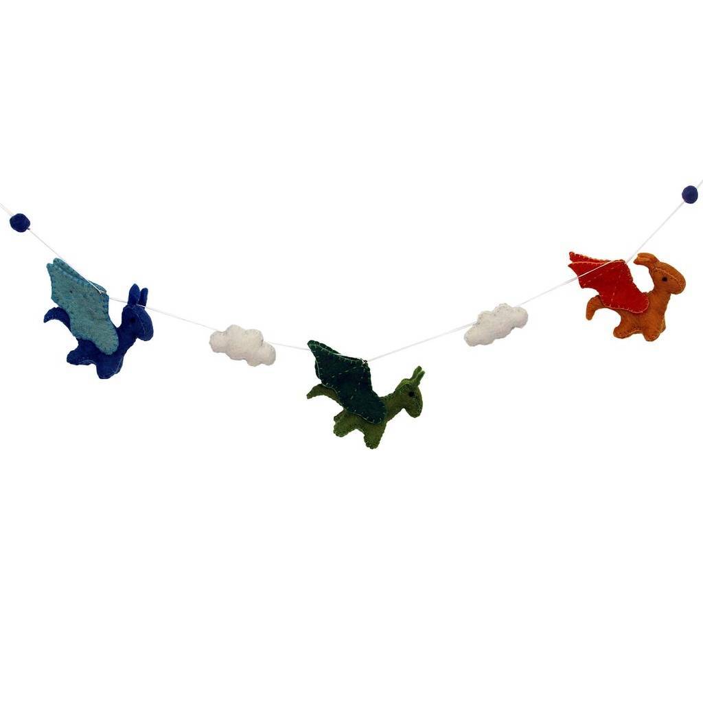 Felt Dragon Garland - Primary Colors Handmade and Fair Trade – Global ...