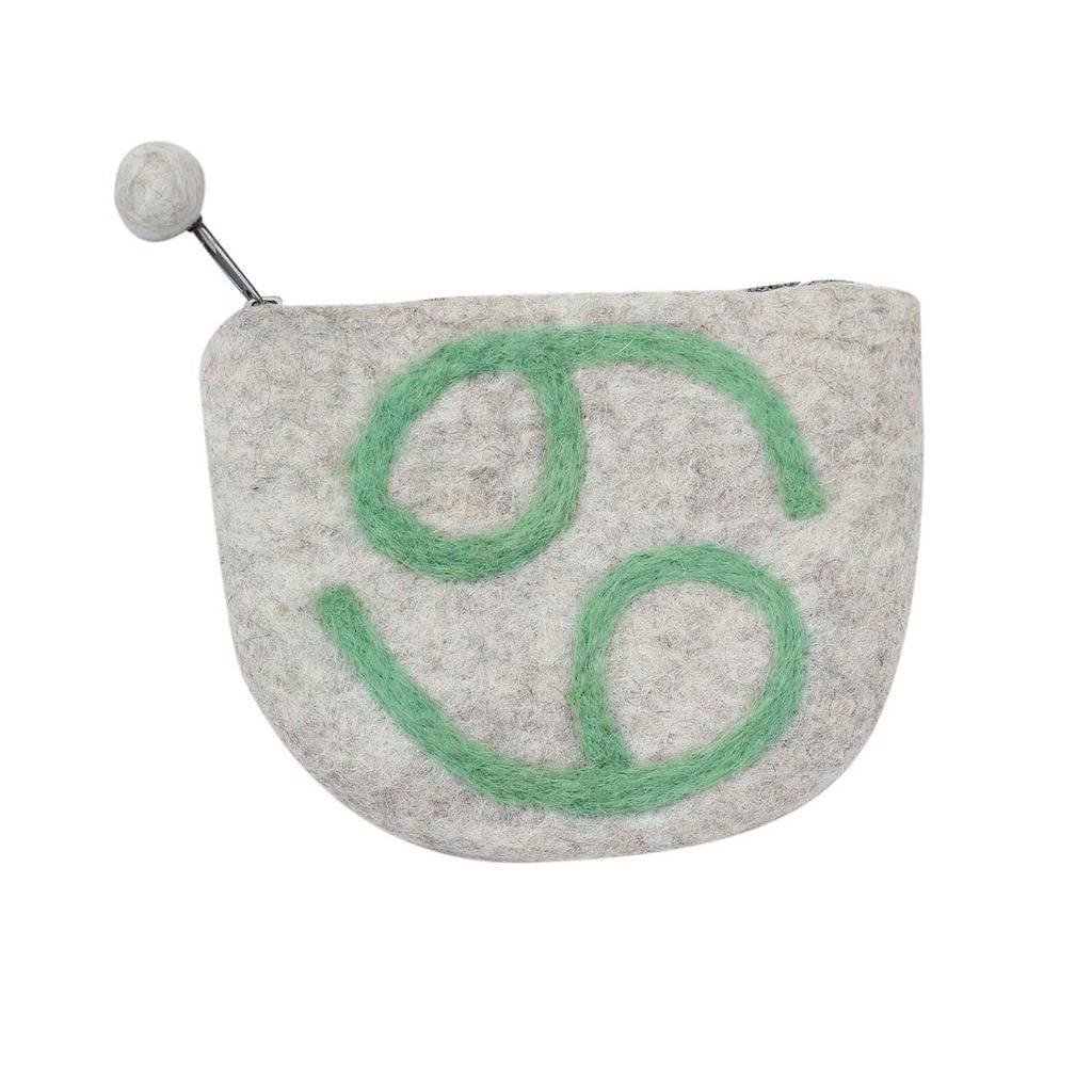 Felt Cancer Zodiac Coin Purse - Global Groove - Global Groove Life