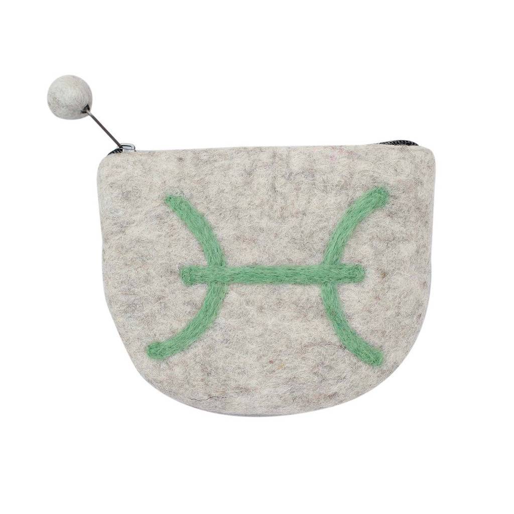 Felt Pisces Zodiac Coin Purse - Global Groove - Global Groove Life