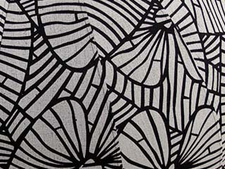 75cm Balance Ball / Yoga Ball Cover: Black & Grey Palm Leaf