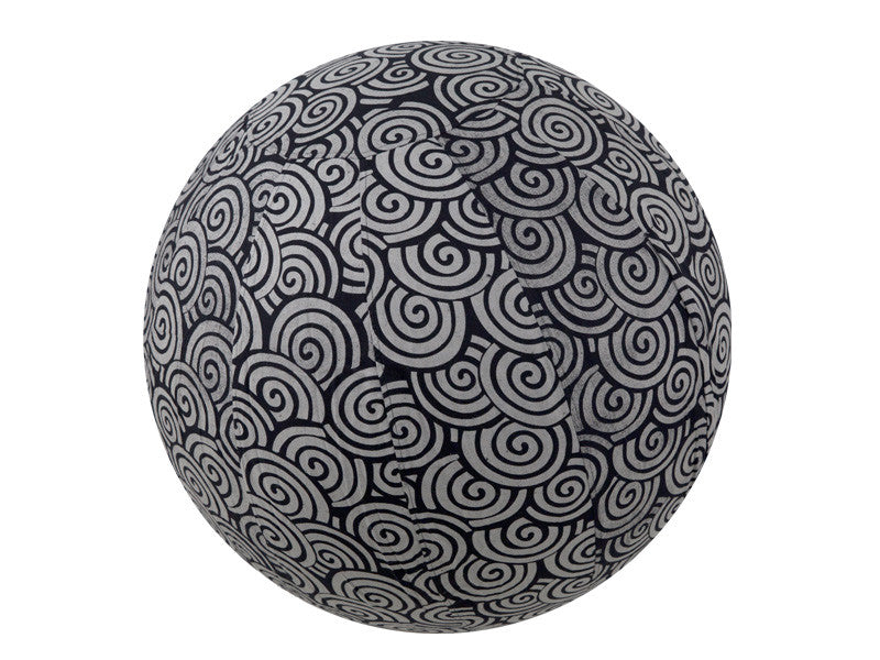 65cm Balance Ball / Yoga Ball Cover: Black Swirl