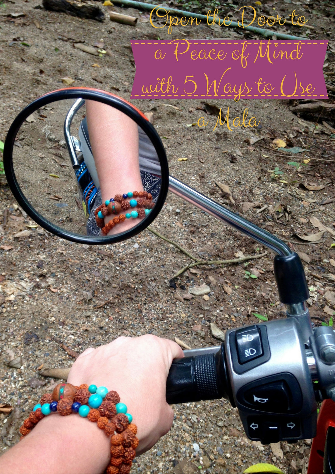 open the new door to a peace of mind with 5 ways to use a mala, malas, wrist malas, chakras, chakra malas, ways to use a mala, mala meditation, meditation, sacred seeds, yoga, bodhi seed, fair trade, fair trade gift, sustainable economy, thoughtful gift, 