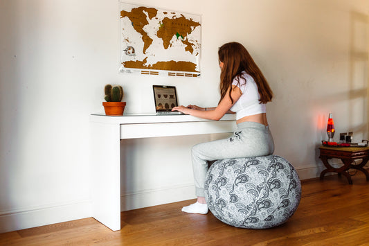 work from home with yoga ball chair