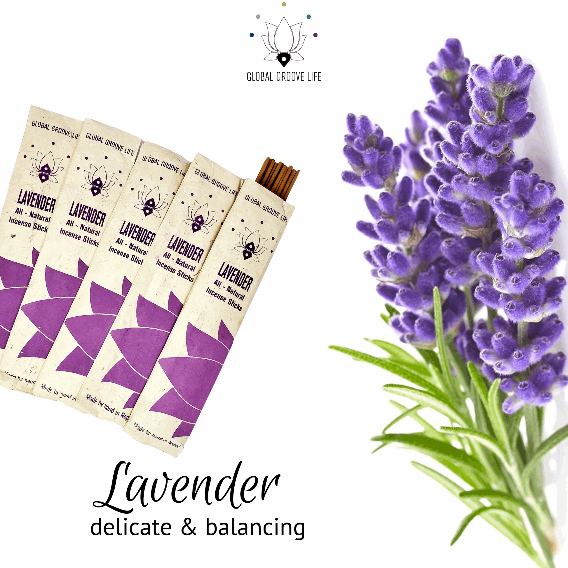 lavender plant in nepal Hand Rolled All-Natural Stick Incense