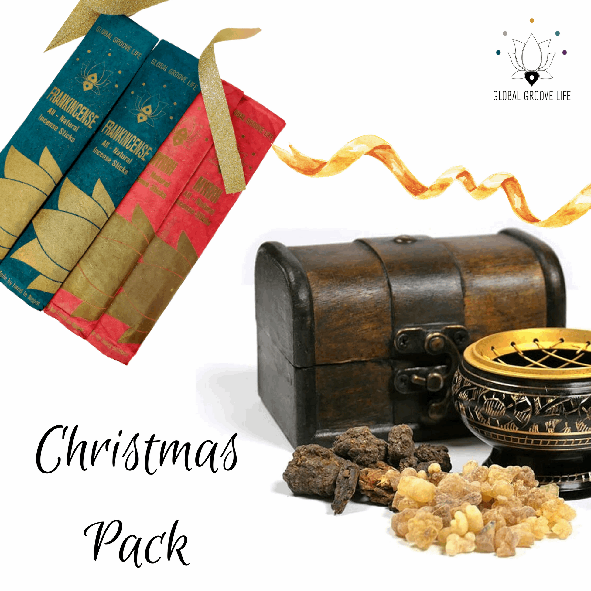 Hand Rolled All-Natural Stick Incense - Christmas 4xPack