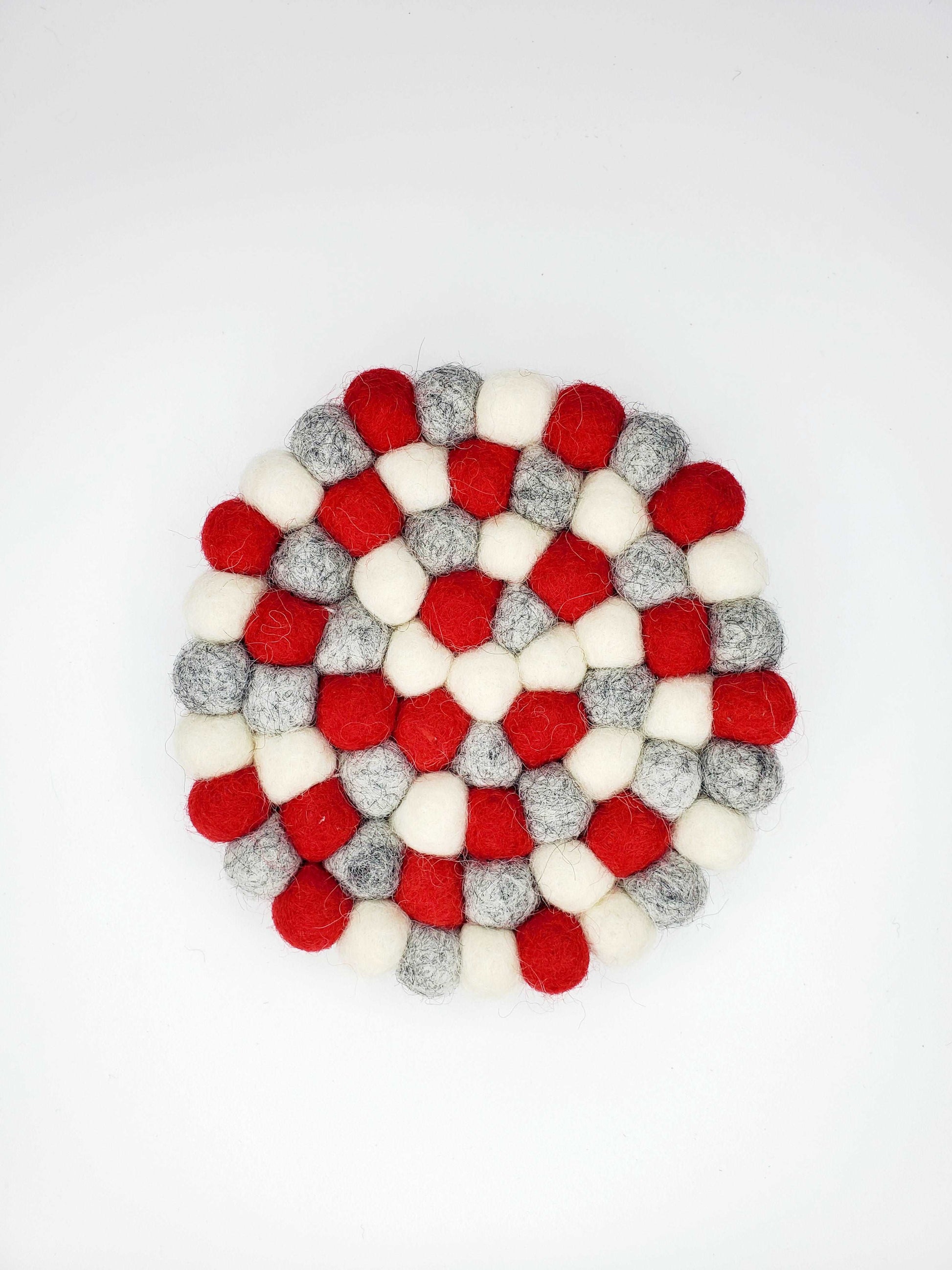 Celebration Handmade Felt Pom-Pom Coasters