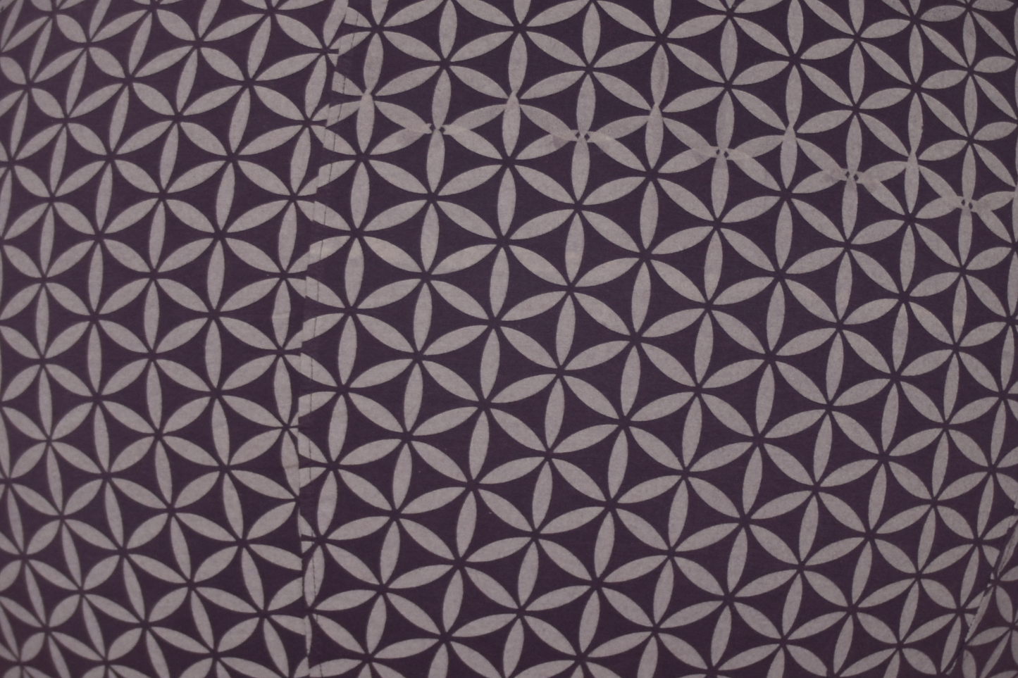 65cm Balance Ball / Yoga Ball Cover: Black Aubergine Stretch Flower of Life