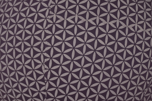 55cm Balance Ball / Yoga Ball Cover: Black Aubergine Stretch Flower of Life