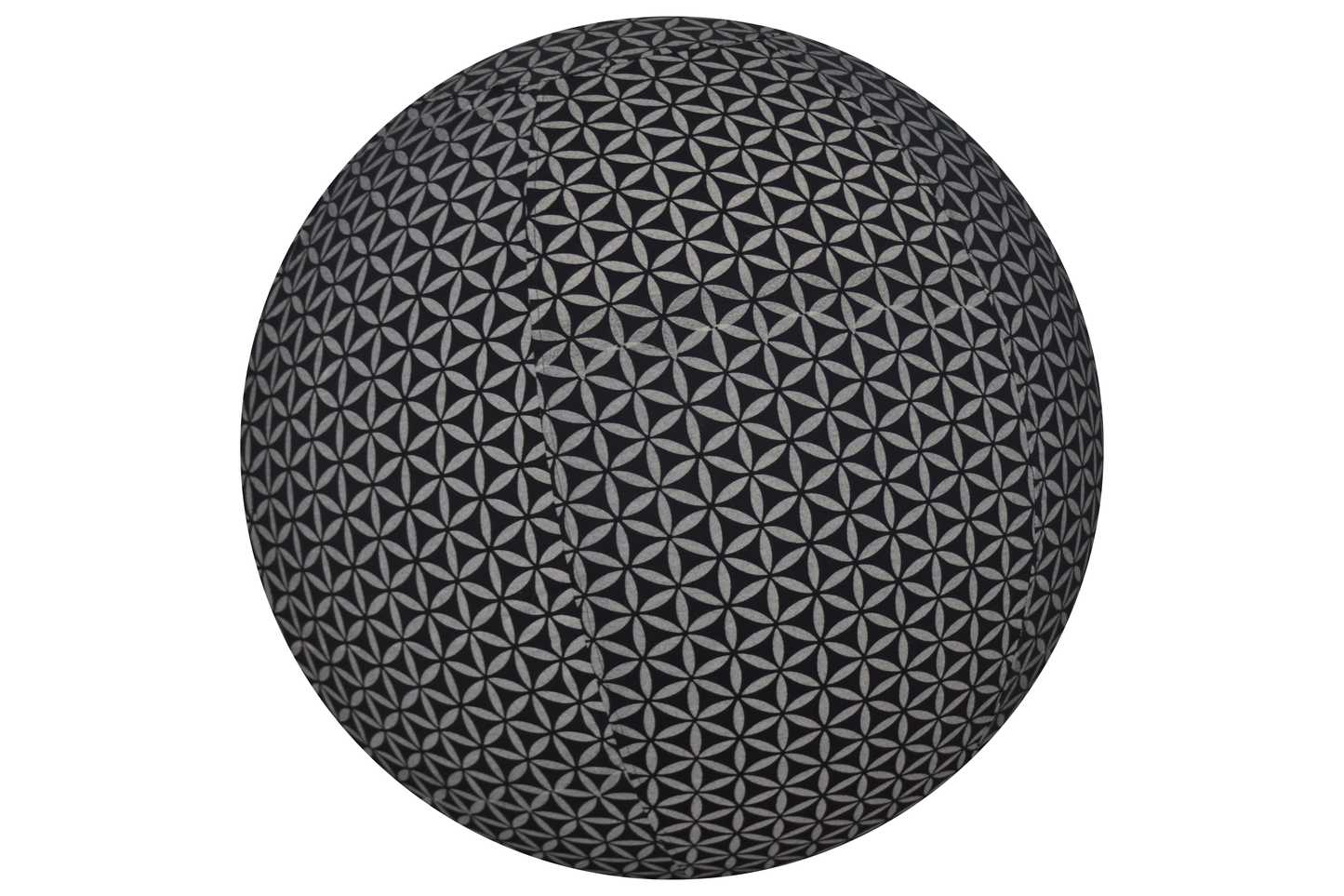 55cm Balance Ball / Yoga Ball Cover: Onyx Stretch Flower of Life