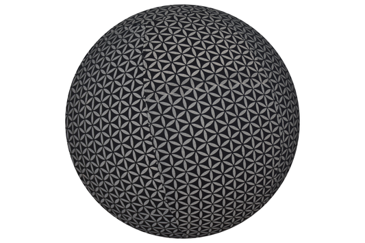 65cm Balance Ball / Yoga Ball Cover: Onyx Stretch Flower of Life