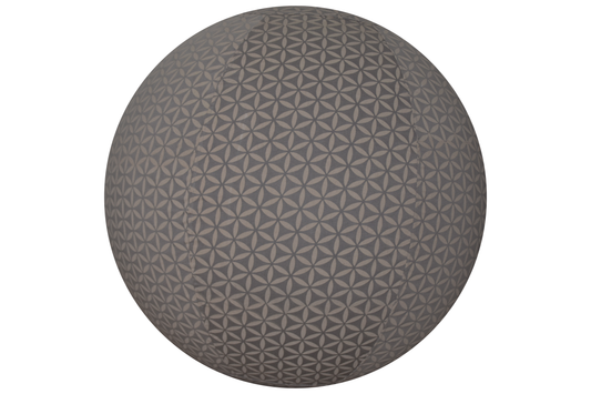 55cm Balance Ball / Yoga Ball Cover: Pewter Stretch Flower of Life