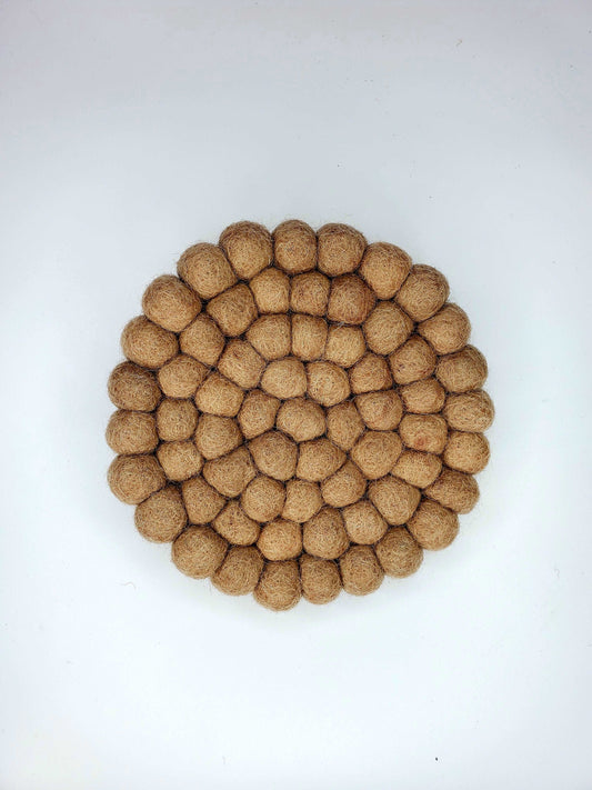 Driftwood Handmade Felt Pom-Pom Coasters