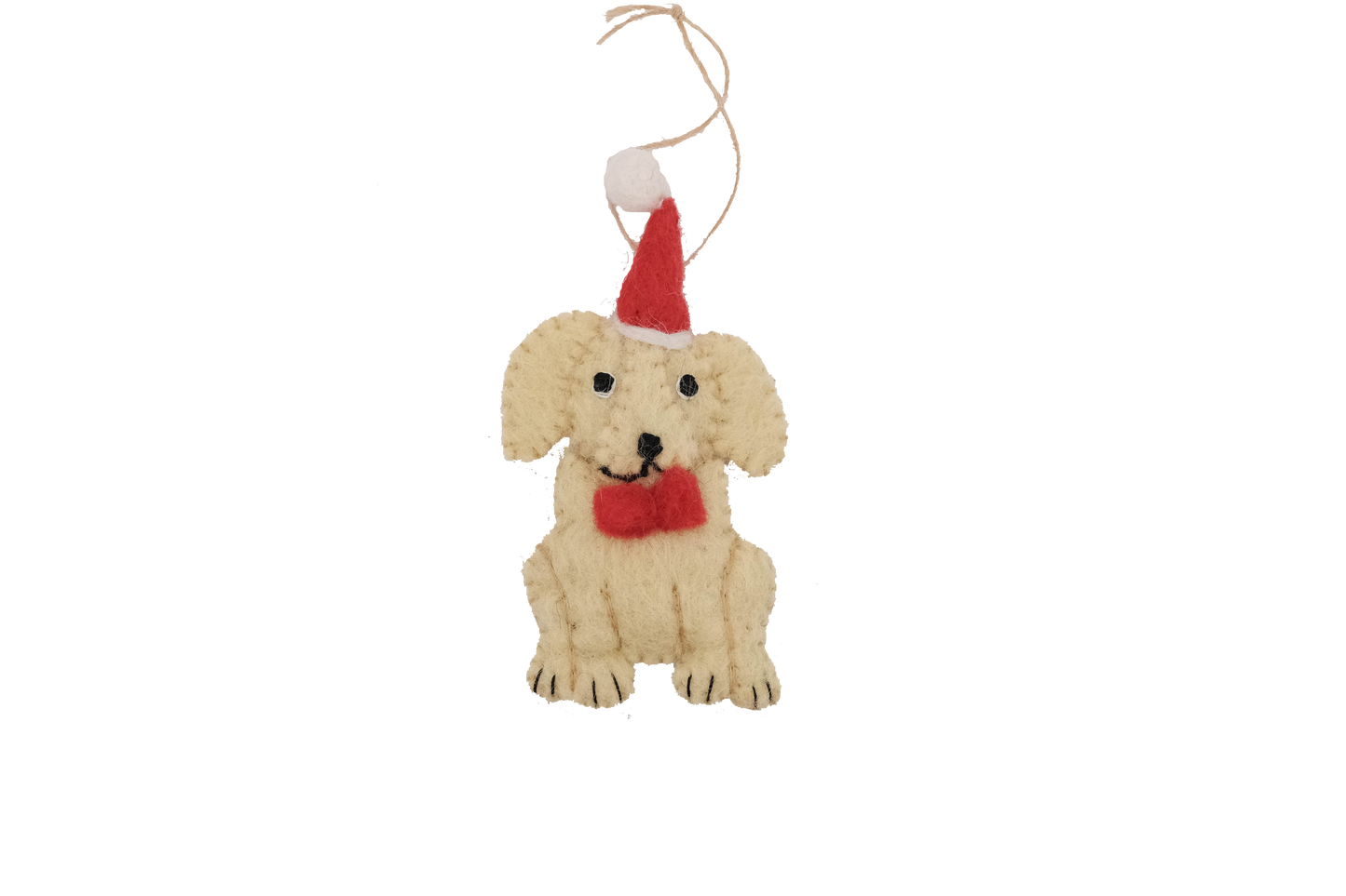 Golden Labrador Santa Dog Wool Felt Classic Ornament