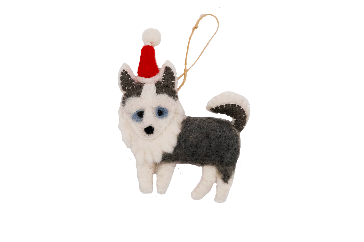 Husky Santa Dog Wool Felt Classic Ornament