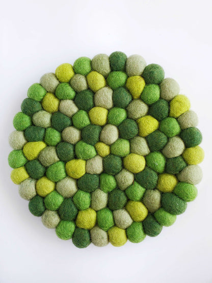 Meadow Green Handmade Felt Trivet