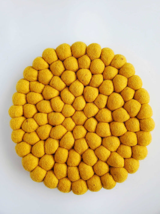 Mustard Handmade Felt Trivet