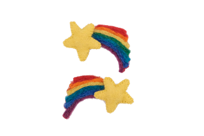 Rainbow hair Clips Set of 2