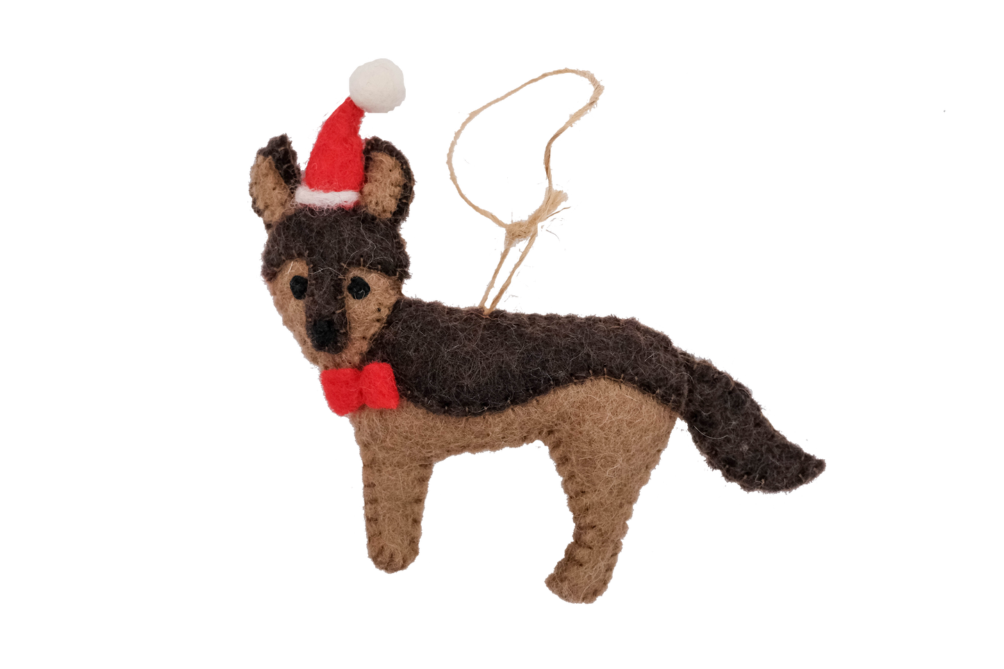 German Shepard Santa Dog Wool Felt Classic Ornament