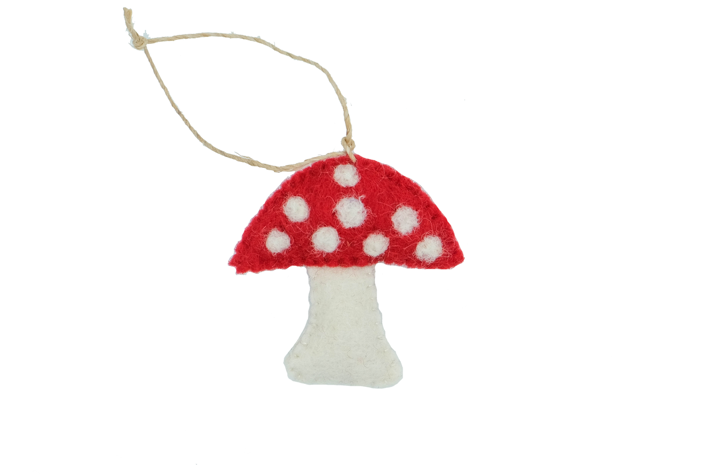 Retro Kai Red Mushroom Felt Ornament