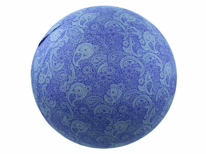 65cm Balance Ball / Yoga Ball Cover: Blue Paisley