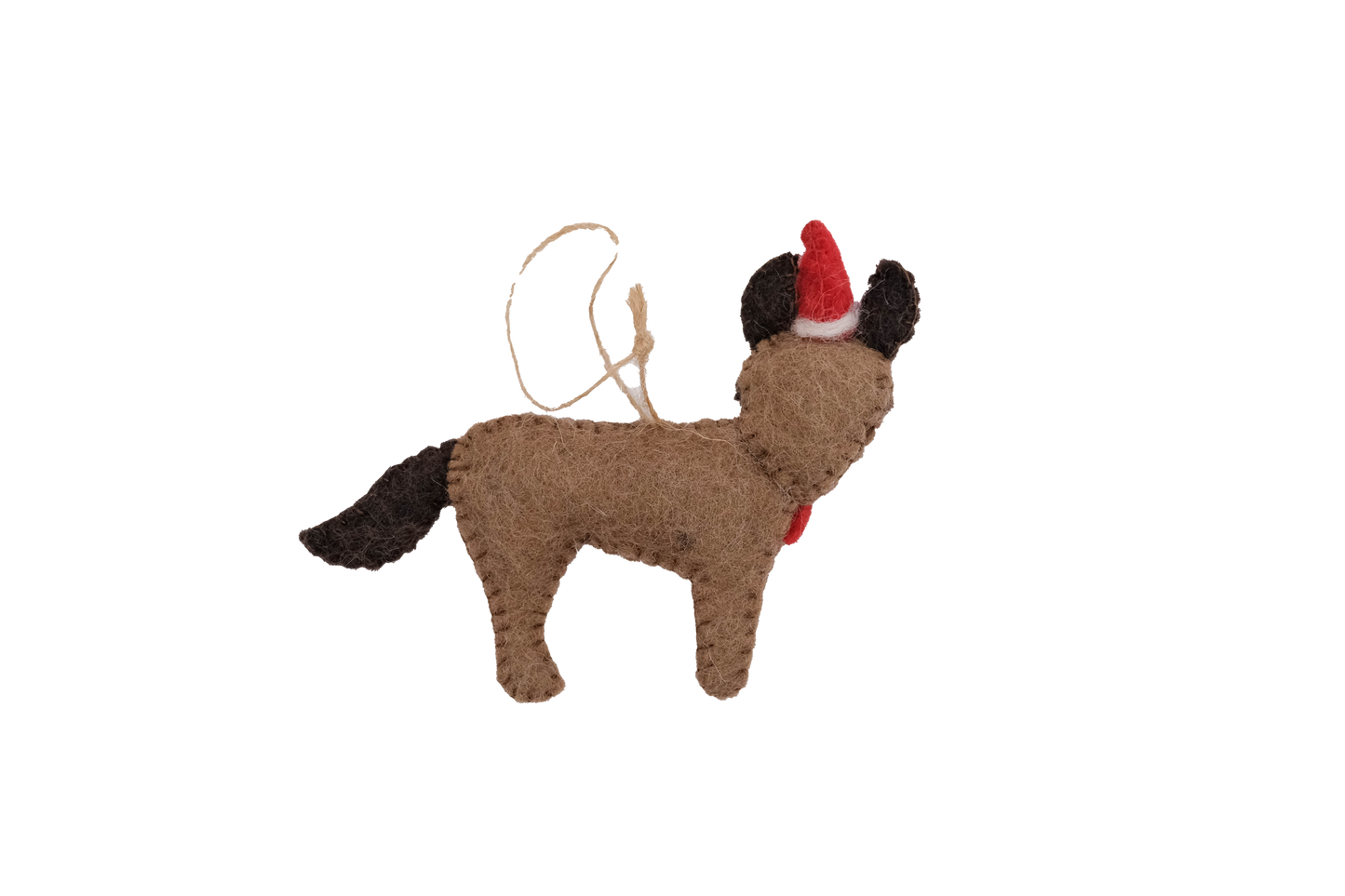German Shepard Santa Dog Wool Felt Classic Ornament