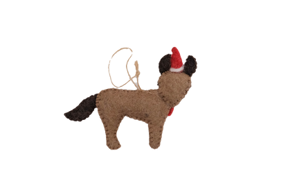 German Shepard Santa Dog Wool Felt Classic Ornament