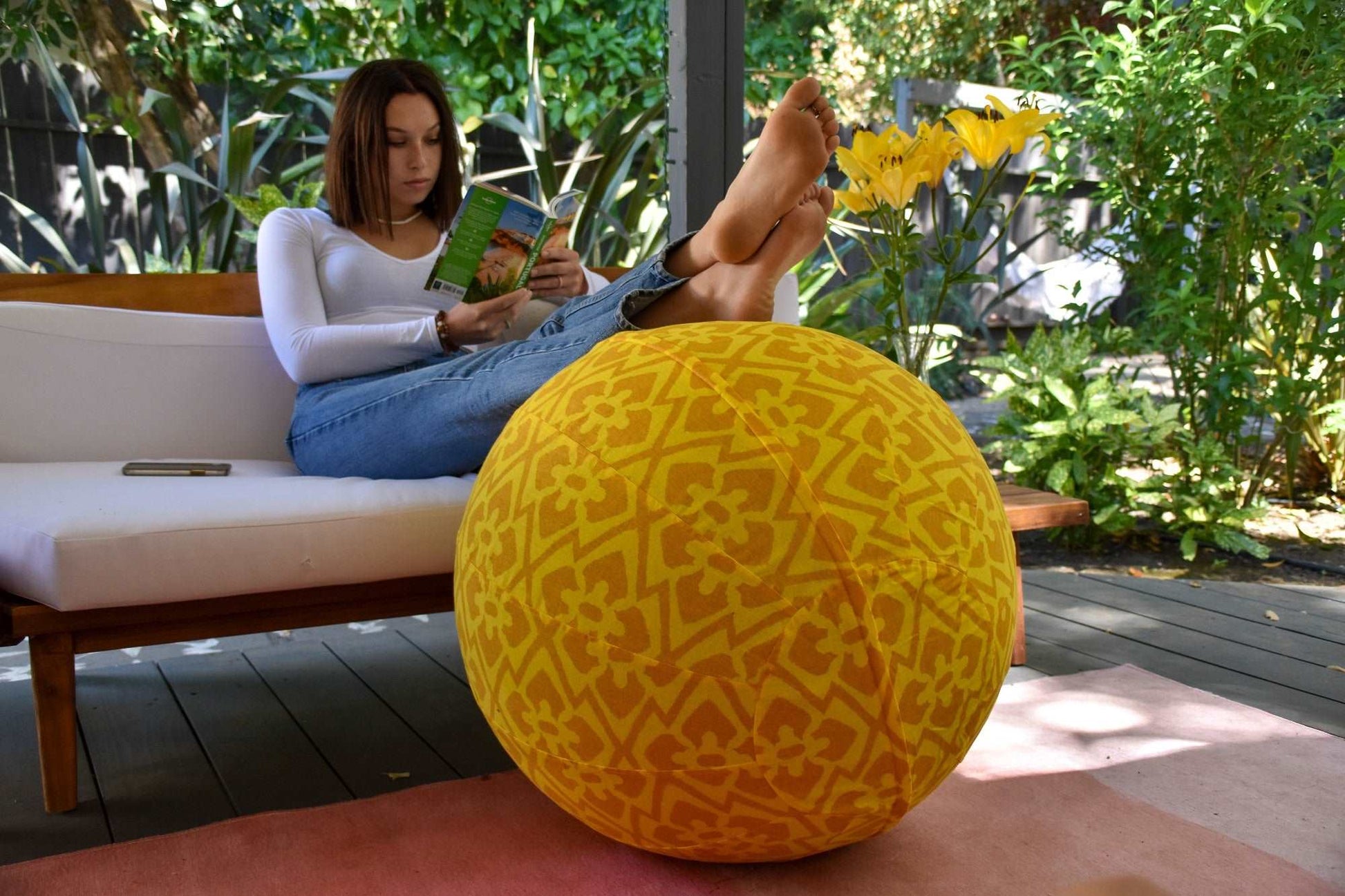 yoga ball cover golden ridge sofa footstool