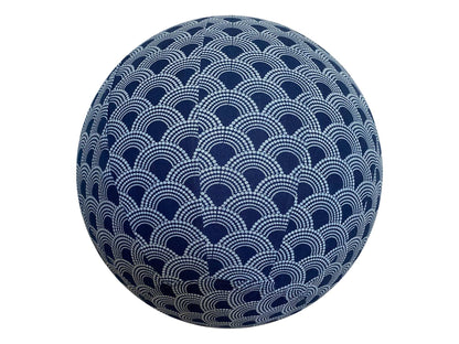 55cm Balance Ball / Yoga Ball Cover: Indigo Fan