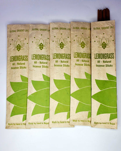 Hand Rolled All-Natural Stick Incense - Lemongrass