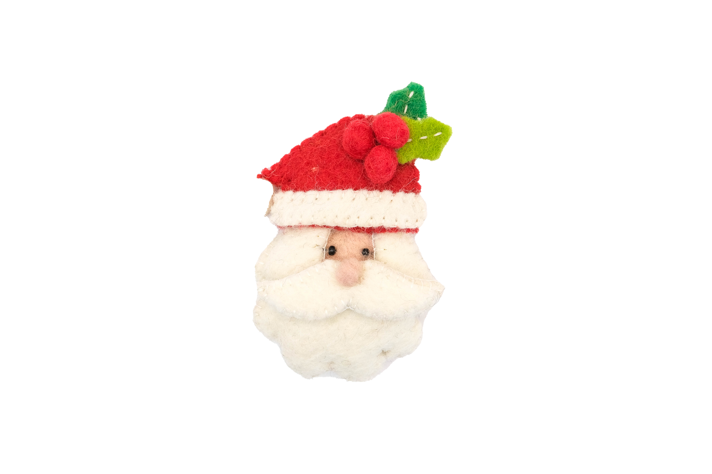 Jolly Classic Santa Wool Felt Ornament