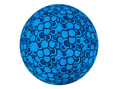 65cm Balance Ball / Yoga Ball Cover: Blue Tidepool Swirl