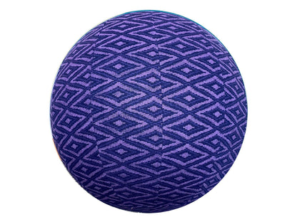 65cm Balance Ball / Yoga Ball Cover: Deep Midnight Purple Ikat