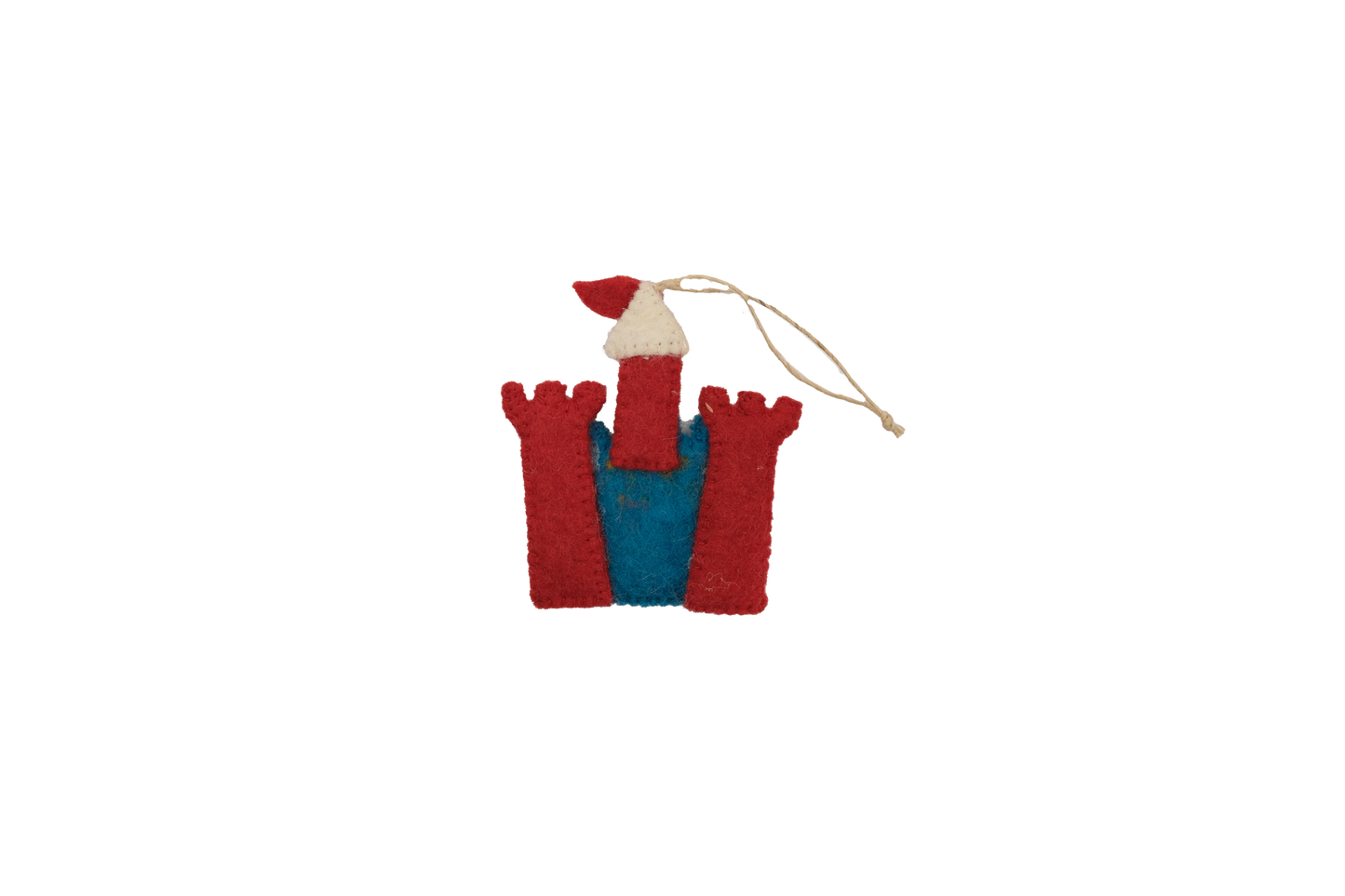 Retro Kai Key to my Heart Castle Felt Christmas Tree Ornament