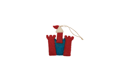 Retro Kai Key to my Heart Castle Felt Christmas Tree Ornament