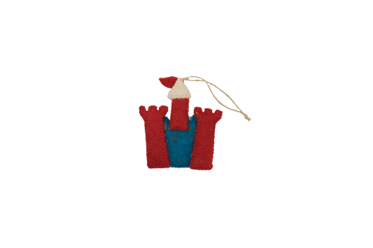 Retro Kai Key to my Heart Castle Felt Christmas Tree Ornament