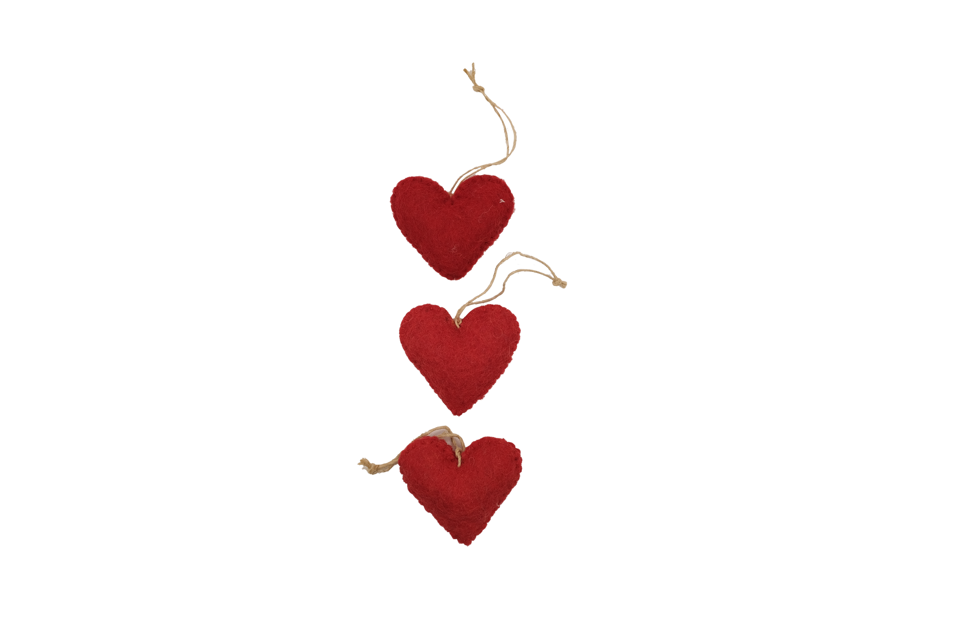 This Global Groove Life, handmade, ethical, fair trade, eco-friendly, sustainable, three felt rainbow heart ornament set was created by artisans in Kathmandu Nepal and will bring colorful warmth and fun to your Christmas tree this season.