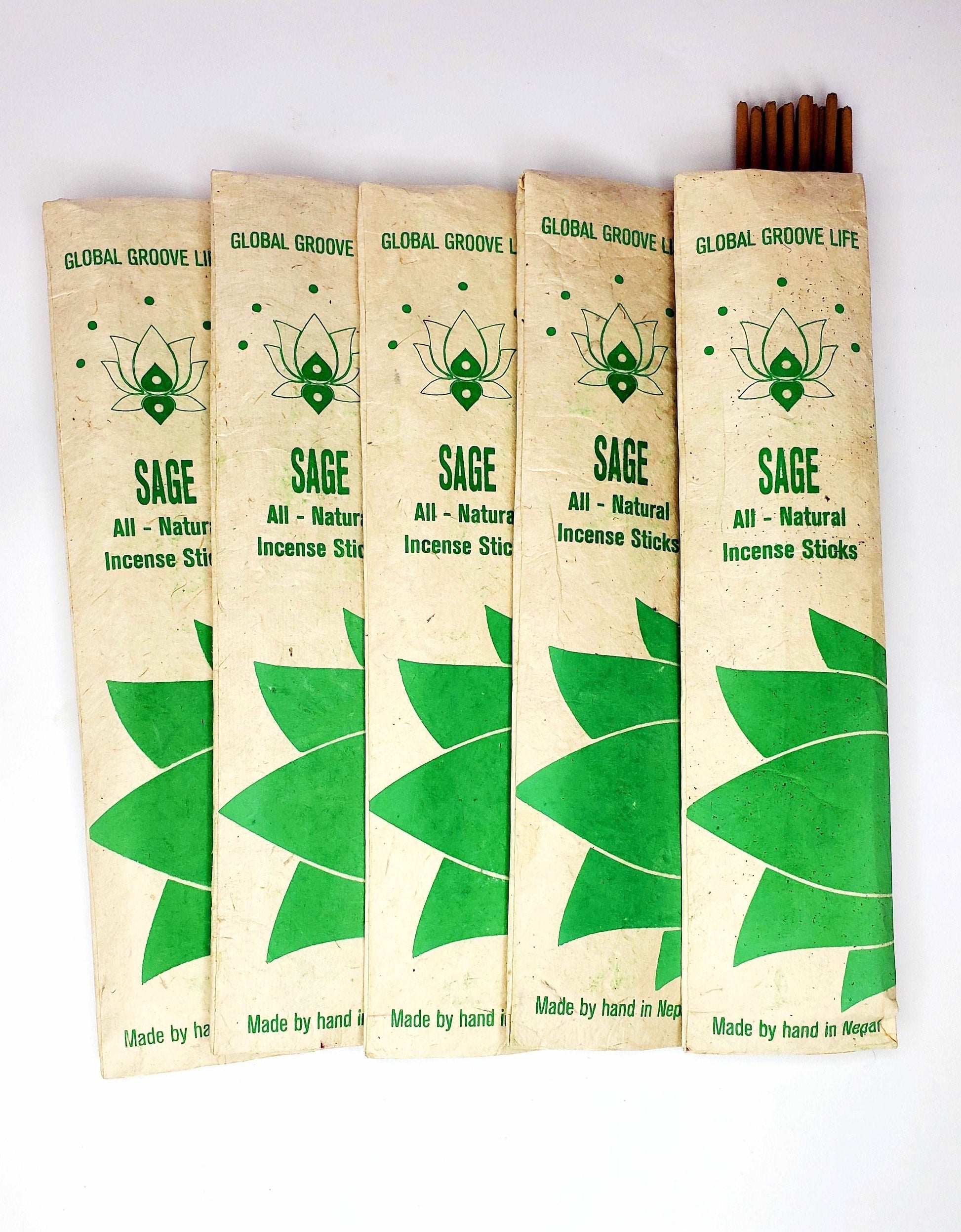 Hand Rolled All-Natural Stick Incense - Sage