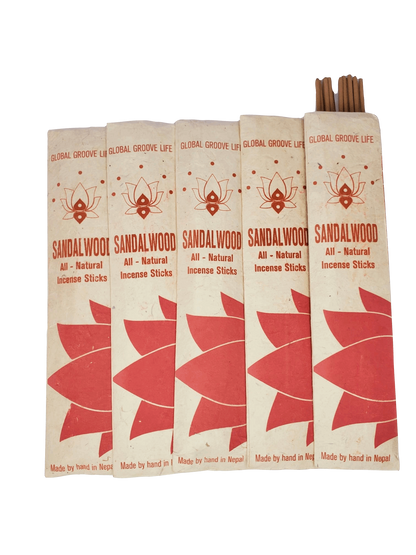 Hand Rolled All-Natural Stick Incense - Sandalwood