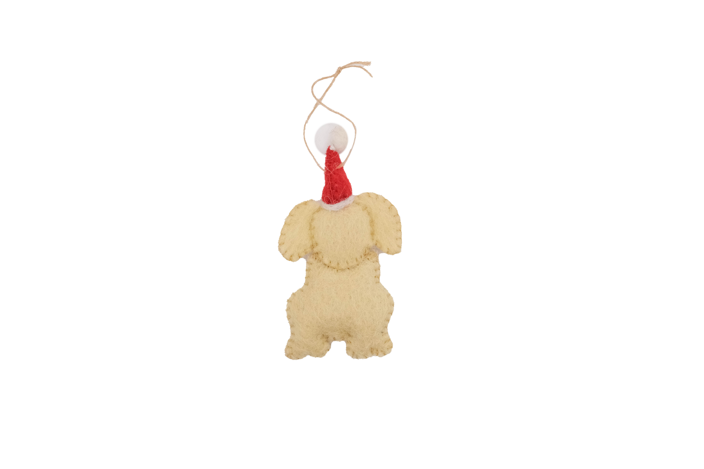 Golden Labrador Santa Dog Wool Felt Classic Ornament